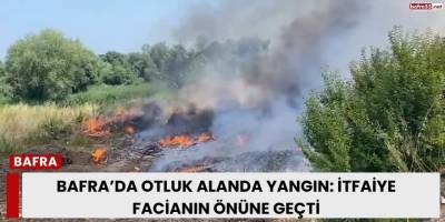 Bafra’da Otluk Alanda Yangın: İtfaiye Facianın Önüne Geçti