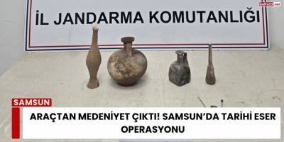 Araçtan Medeniyet Çıktı! Samsun’da Tarihi Eser Operasyonu
