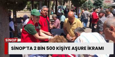 Sinop’ta 2 Bin 500 Kişiye Aşure İkramı