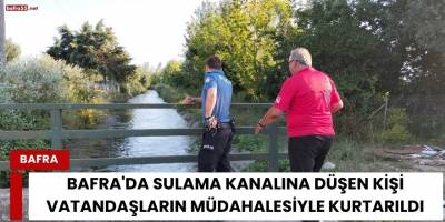 Bafra'da Sulama Kanalına Düşen Kişi Vatandaşların Müdahalesiyle Kurtarıldı
