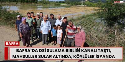 Bafra’da DSİ Sulama Birliği Kanalı Taştı, Mahsuller Sular Altında, Köylüler İsyanda