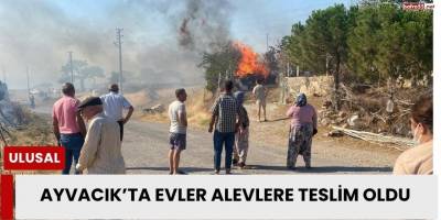 Ayvacık’ta Evler Alevlere Teslim Oldu