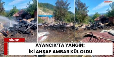 Ayancık’ta Yangın: İki Ahşap Ambar Kül Oldu