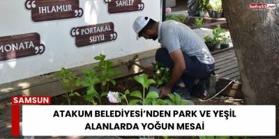 Atakum Belediyesi’nden Park ve Yeşil Alanlarda Yoğun Mesai