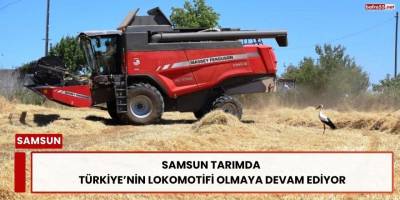 Samsun Tarımda Türkiye’nin Lokomotifi Olmaya Devam Ediyor