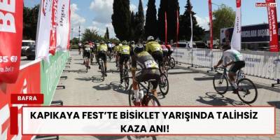 Kapıkaya Fest’te Bisiklet Yarışında Talihsiz Kaza Anı!