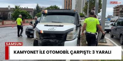 Kamyonet ile Otomobil Çarpıştı: 3 Yaralı