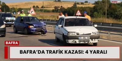 Bafra’da Trafik Kazası: 4 Yaralı