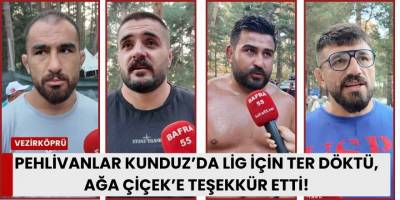 Pehlivanlar Kunduz’da Lig İçin Ter Döktü, Ağa Çiçek’e Teşekkür Etti