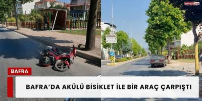 Bafra’da Akülü Bisiklet ile Bir Araç Çarpıştı
