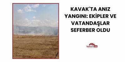 Kavak'ta Anız Yangını: Ekipler ve Vatandaşlar Seferber Oldu
