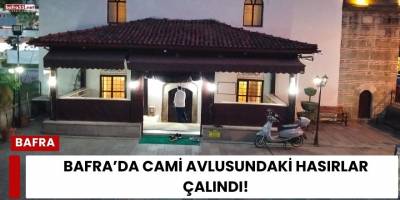 Bafra’da Cami Avlusundaki Hasırlar Çalındı!