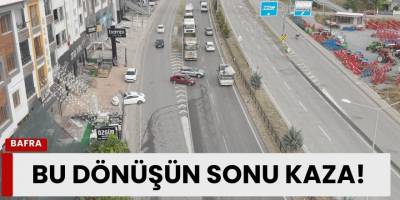 Bafra Karayolları Kavşağında Yol Çalışması Trafikte Tehlike Oluşturuyor