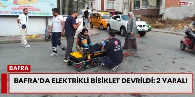 Bafra’da Elektrikli Bisiklet Devrildi: 2 Yaralı