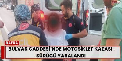 Bulvar Caddesi’nde Motosiklet Kazası: Sürücü Yaralandı