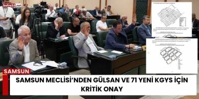 Samsun Meclisi’nden Gülsan ve 71 Yeni KGYS İçin Kritik Onay