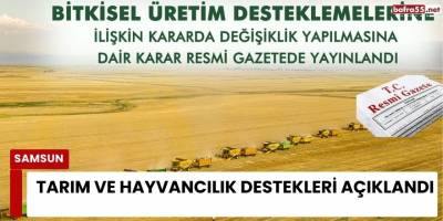 2025 Tarım ve Hayvancılık Destekleri Açıklandı