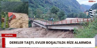 Dereler Taştı, Evler Boşaltıldı: Rize Alarmda