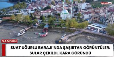 Suat Uğurlu Barajı’nda Şaşırtan Görüntüler: Sular Çekildi, Kara Göründü