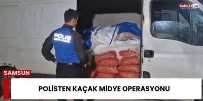 Polisten Kaçak Midye Operasyonu