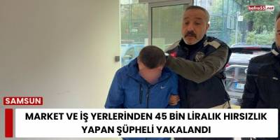 Market ve İş Yerlerinden 45 Bin Liralık Hırsızlık Yapan Şüpheli Yakalandı