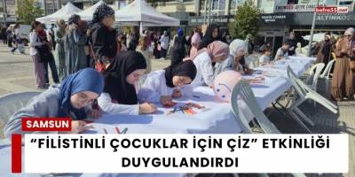 Samsun’da “Filistinli Çocuklar İçin Çiz” Etkinliği Duygulandırdı