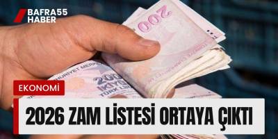 2026 Zam Listesi Ortaya Çıktı