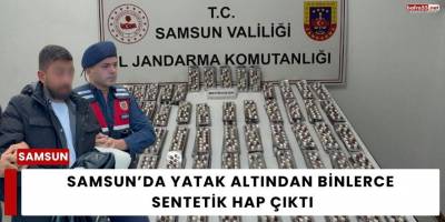 Samsun’da Yatak Altından Binlerce Sentetik Hap Çıktı