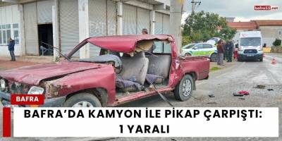 Bafra’da Kamyon ile Pikap Çarpıştı: 1 Yaralı