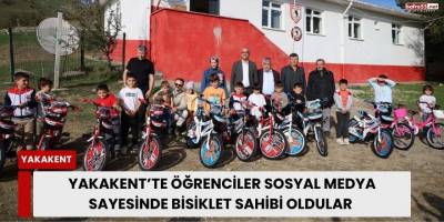 Yakakent’te Öğrenciler Sosyal Medya Sayesinde Bisiklet Sahibi Oldular