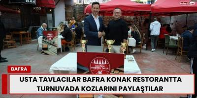 Usta Tavlacılar Bafra Konak Restorantta  Turnuvada Kozlarını Paylaştılar