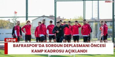 Bafraspor’da Sorgun Deplasmanı Öncesi Kamp Kadrosu Açıklandı