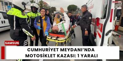Cumhuriyet Meydanı’nda Motosiklet Kazası: 1 Yaralı