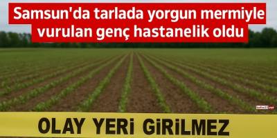 Samsun’da tarlada yorgun mermiyle vurulan genç hastanelik oldu