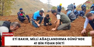 Eti Bakır, Milli Ağaçlandırma Günü’nde 41 Bin Fidan Dikti