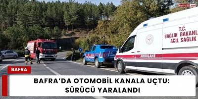 Bafra’da Otomobil Kanala Uçtu: Sürücü Yaralandı