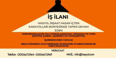 Hasyol İnşaat Yurt Genelindeki Şantiyeleri İçin Personel Alımı Yapacak