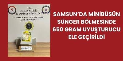 Minibüsün Sünger Bölmesinde 650 Gram Uyuşturucu Ele Geçirildi