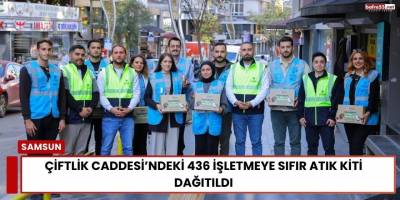 Çiftlik Caddesi’ndeki 436 İşletmeye Sıfır Atık Kiti Dağıtıldı