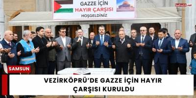 Vezirköprü’de Gazze İçin Hayır Çarşısı Kuruldu