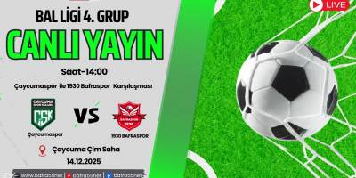 Çaycumaspor – 1930 Bafraspor Karşılaşması Canlı Yayında