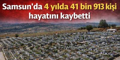 Samsun’da 4 yılda 41 bin 913 kişi hayatını kaybetti