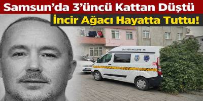 Samsun’da 3’üncü Kattan Düştü, İncir Ağacı Hayatını Kurtardı