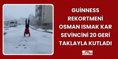 Guinness Rekortmeni Osman Ismak Kar Sevincini 20 Geri Taklayla Kutladı