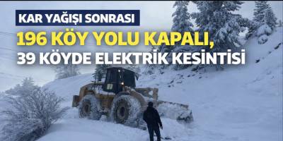 Yoğun Kar Yağışı Hayatı Felç Etti: 196 Köy Yolu Kapalı, 39 Köyde Elektrik Yok