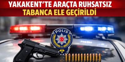 Yakakent’te Araçta Ruhsatsız Tabanca Ele Geçirildi