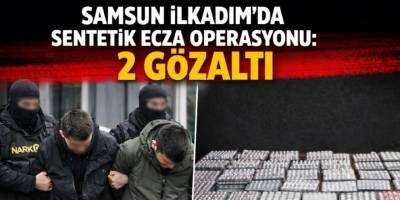 Samsun’da Sentetik Ecza Operasyonu: 2 Gözaltı