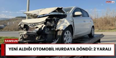 Yeni Aldığı Otomobil Hurdaya Döndü: 2 Yaralı