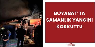 Boyabat’ta Samanlık Yangını Korkuttu