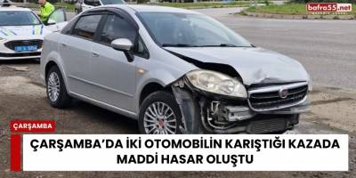 Çarşamba’da İki Otomobilin Karıştığı Kazada Maddi Hasar Oluştu